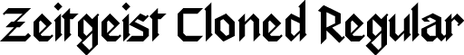 Zeitgeist Cloned Regular font - zeitgeist_cloned.ttf