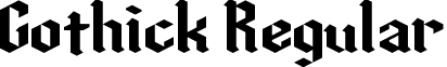 Gothick Regular font - gothick.ttf