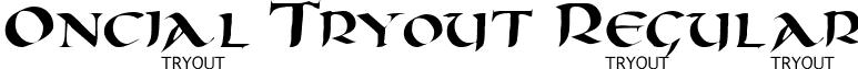 Oncial Tryout Regular font - oncit.ttf