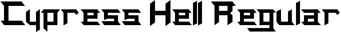 Cypress Hell Regular font - Cypress Hell.ttf