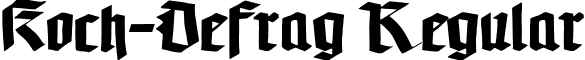 Koch-Defrag Regular font - Koch-Defrag.ttf