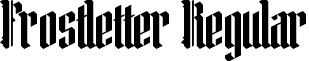 Frostletter Regular font - frostletter.ttf