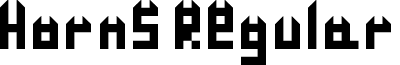 Horns Regular font - horns.ttf