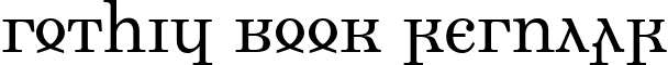 Gothic Book Regular font - got_bk.ttf