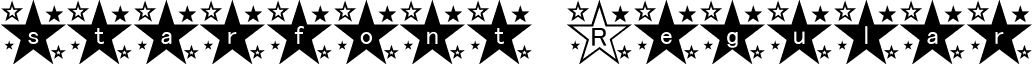 starfont Regular font - star_font.TTF