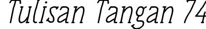 Tulisan Tangan 74 font - Tulisan Tangan 74 Italic.ttf