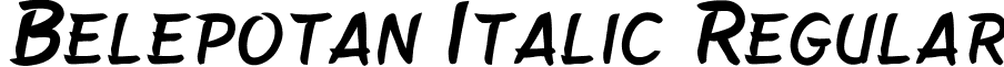 Belepotan Italic Regular font - Belepotan-Italic.ttf