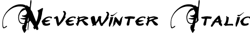 Neverwinter Italic font - Neverwinter Italic.ttf