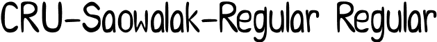 CRU-Saowalak-Regular Regular font - CRU-Saowalak-Regular.ttf