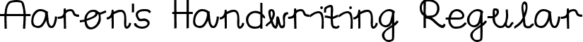 Aaron's Handwriting Regular font - Aaron's Handwriting Bold.ttf