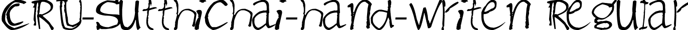 CRU-Sutthichai-hand-writen Regular font - CRU-Sutthichai-hand-writen-italic.ttf