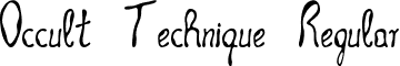 Occult Technique Regular font - occult technique.ttf