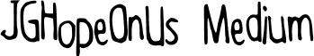 JGHopeOnUs Medium font - JGHopeOnUs.ttf