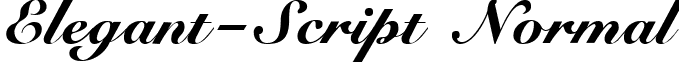 Elegant-Script Normal font - elegant_script.ttf