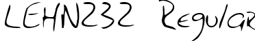 LEHN232 Regular font - LEHN232.TTF