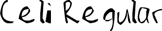 Celi Regular font - Celiolith_Hand.ttf