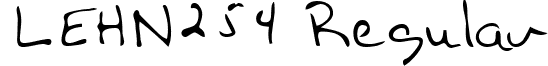 LEHN254 Regular font - LEHN254.TTF