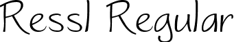 Ressl Regular font - Ressl.TTF