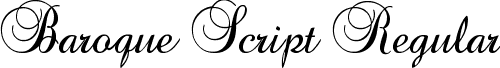 Baroque Script Regular font - BaroqueScript.ttf