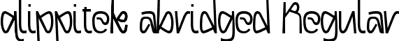 qlippitek abridged Regular font - Qlippitek abridged.ttf