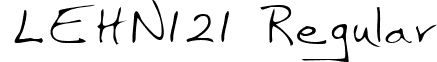 LEHN121 Regular font - LEHN121.TTF