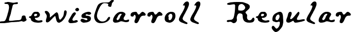 LewisCarroll Regular font - LewisCarroll.ttf