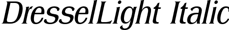 DresselLight Italic font - DresselLight Italic.ttf