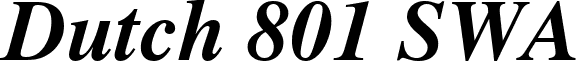 Dutch 801 SWA font - Dutch 801 Bold Italic SWA.ttf