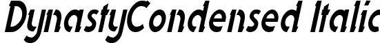 DynastyCondensed Italic font - DynastyCondensed Italic.ttf