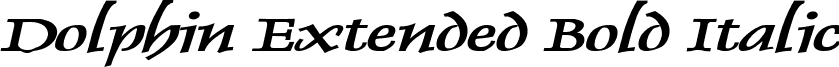 Dolphin Extended Bold Italic font - Dolphin Extended Bold Italic.ttf
