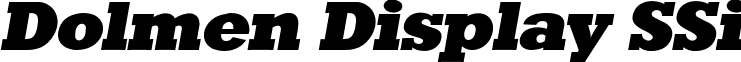 Dolmen Display SSi font - Dolmen Display SSi Italic.ttf