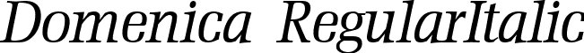 Domenica RegularItalic font - Domenica-RegularItalic.ttf