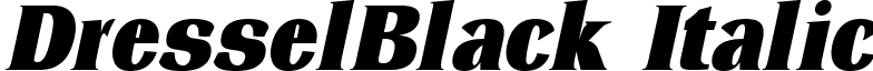 DresselBlack Italic font - DresselBlack Italic.ttf