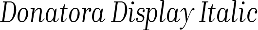 Donatora Display Italic font - Donatora Display Italic.ttf