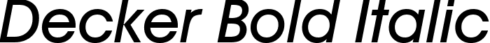 Decker Bold Italic font - Decker Bold Italic.ttf