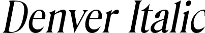 Denver Italic font - Denver Italic.ttf
