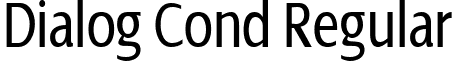 Dialog Cond Regular font - Dialog Cond.ttf