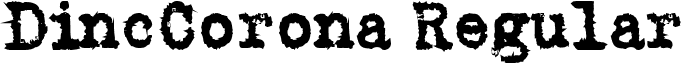 DincCorona Regular font - DincCorona.ttf