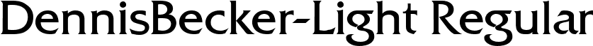 DennisBecker-Light Regular font - DennisBecker-Light.ttf