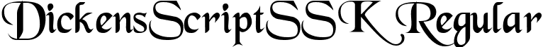 DickensScriptSSK Regular font - DickensScriptSSK.ttf