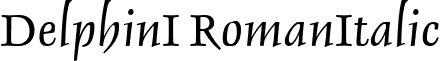 DelphinI RomanItalic font - DelphinI.ttf