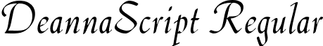 DeannaScript Regular font - DeannaScript.ttf