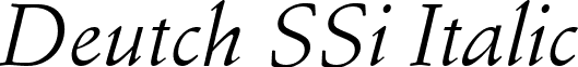 Deutch SSi Italic font - Deutch SSi Italic.ttf
