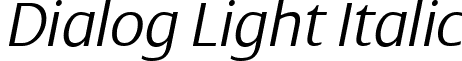 Dialog Light Italic font - Dialog Light Italic.ttf