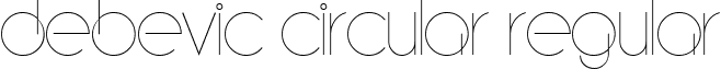 Debevic Circular Regular font - Debevic Circular.ttf