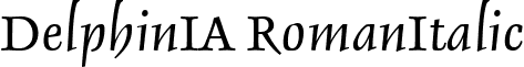 DelphinIA RomanItalic font - DelphinIA.ttf