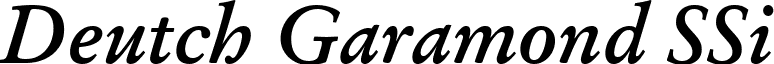 Deutch Garamond SSi font - Deutch Garamond SSi Bold Italic.ttf