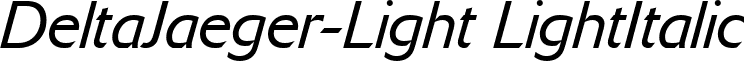 DeltaJaeger-Light LightItalic font - DeltaJaeger-Light Italic.ttf