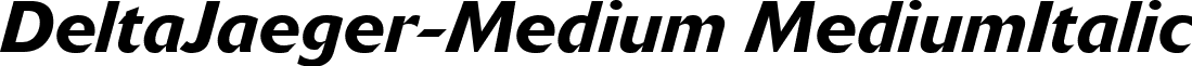 DeltaJaeger-Medium MediumItalic font - DeltaJaeger-Medium Italic.ttf