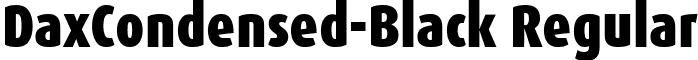 DaxCondensed-Black Regular font - DaxCondensed-Black.ttf